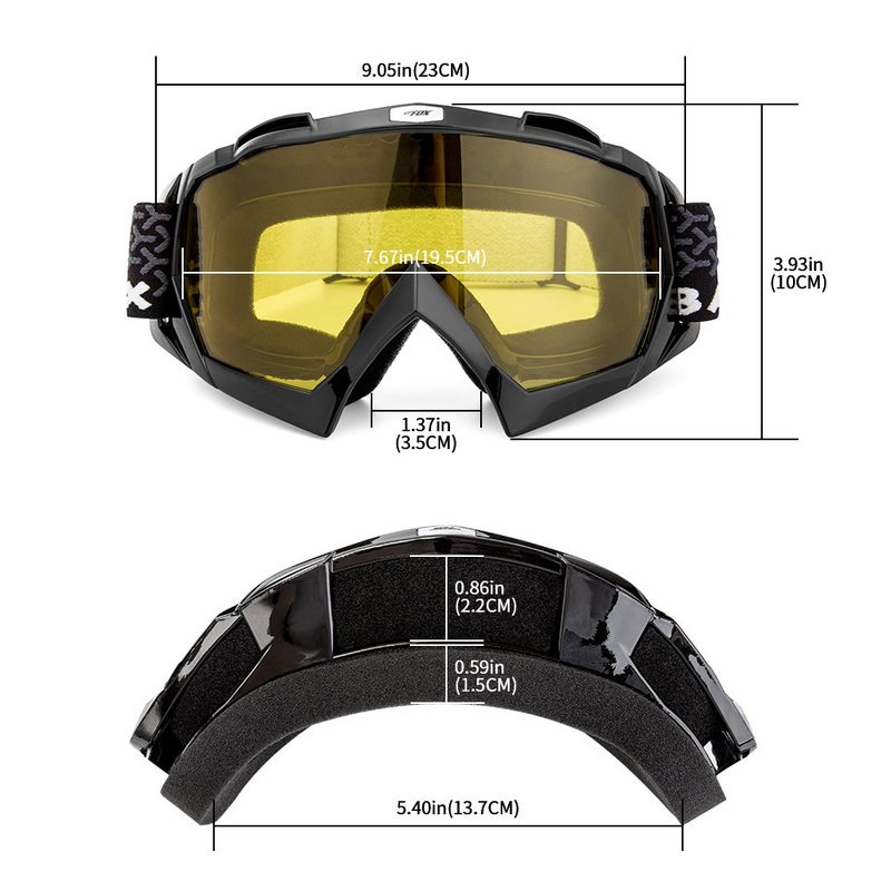 BATFOX Dirt Bike ATV Goggles Motorcycle Gear Riding Motocross Dirtbike 4-Wheeler MX DH Accessories Goggles Glasses for Men Women Youth UV400 Protection Dust-proof Anti-Slip Strap - Image 5